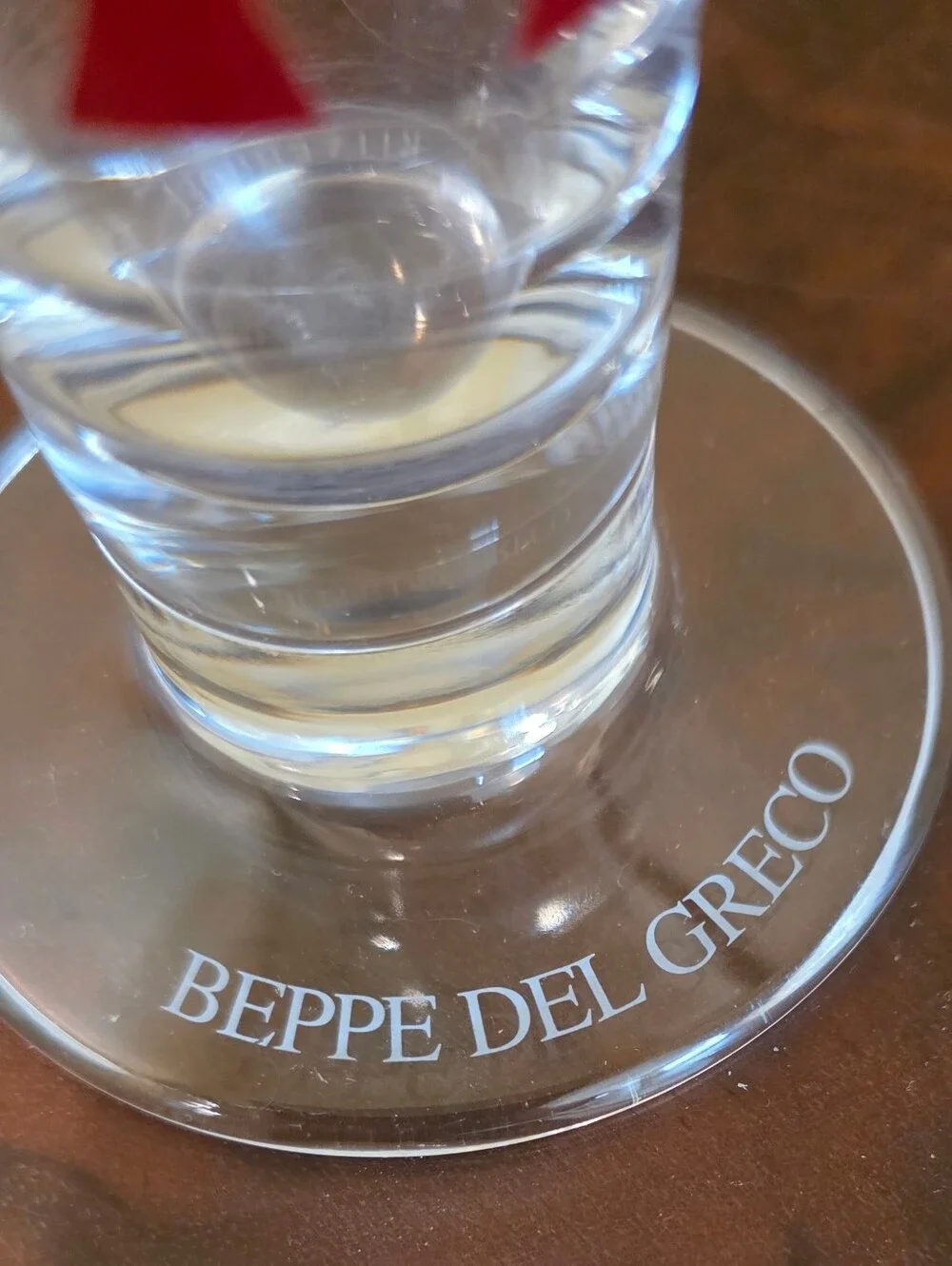 Vintage 1990s Rittenhouse Beppe Del Greco Knight Pilsner Beer Glass Gold Trim